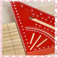 HHTL Woodworking Triangle Ruler Aluminum Alloy Woodworking Special Right Angle Ruler 7Inch Metric 90 Degree Angle Ruler