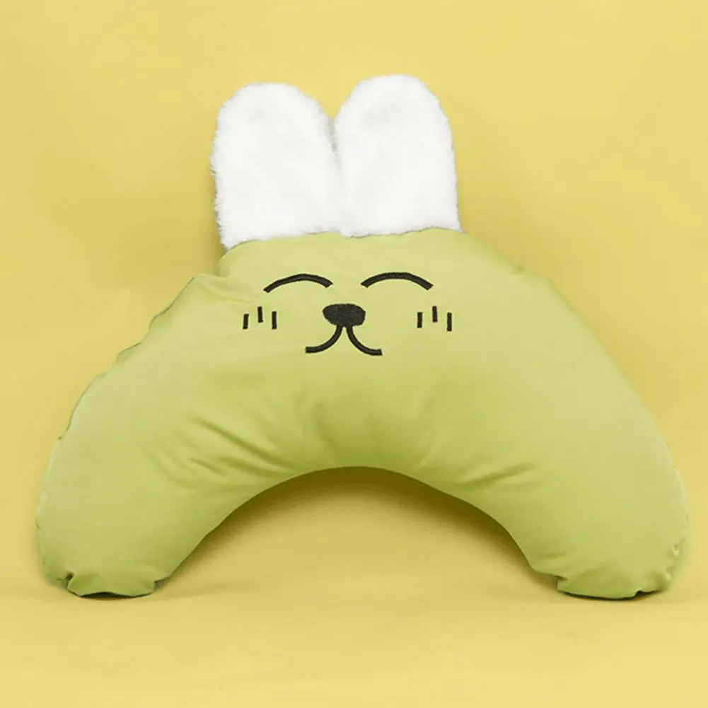 Cat Bed Cushion Comfortable Pet Cushion with Bunny Ears for Dog Headrest Cat Sleeping Soft Dog Bed Neck Cushion Crescent-shaped