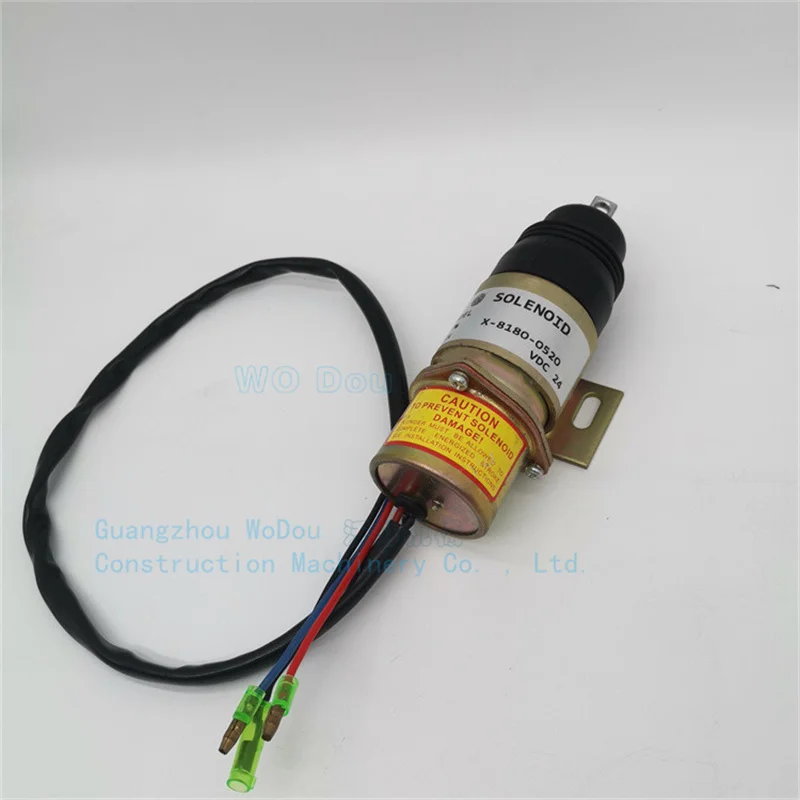 

MV2-17A 1-81910-0520 Excavator Parts Flameout Solenoid X-8180-0520 X81800520 Stop Solenoid Hitachi 4JG1 4JG2 6BG1 6BB1 Engine