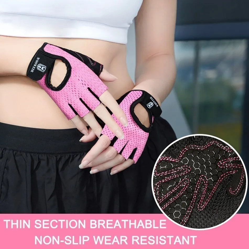 WorthWhile Professional Gym Gloves Fitness Accessories Weight Lifting for Women Men Workout Crossfit Half Finger Hand Protector