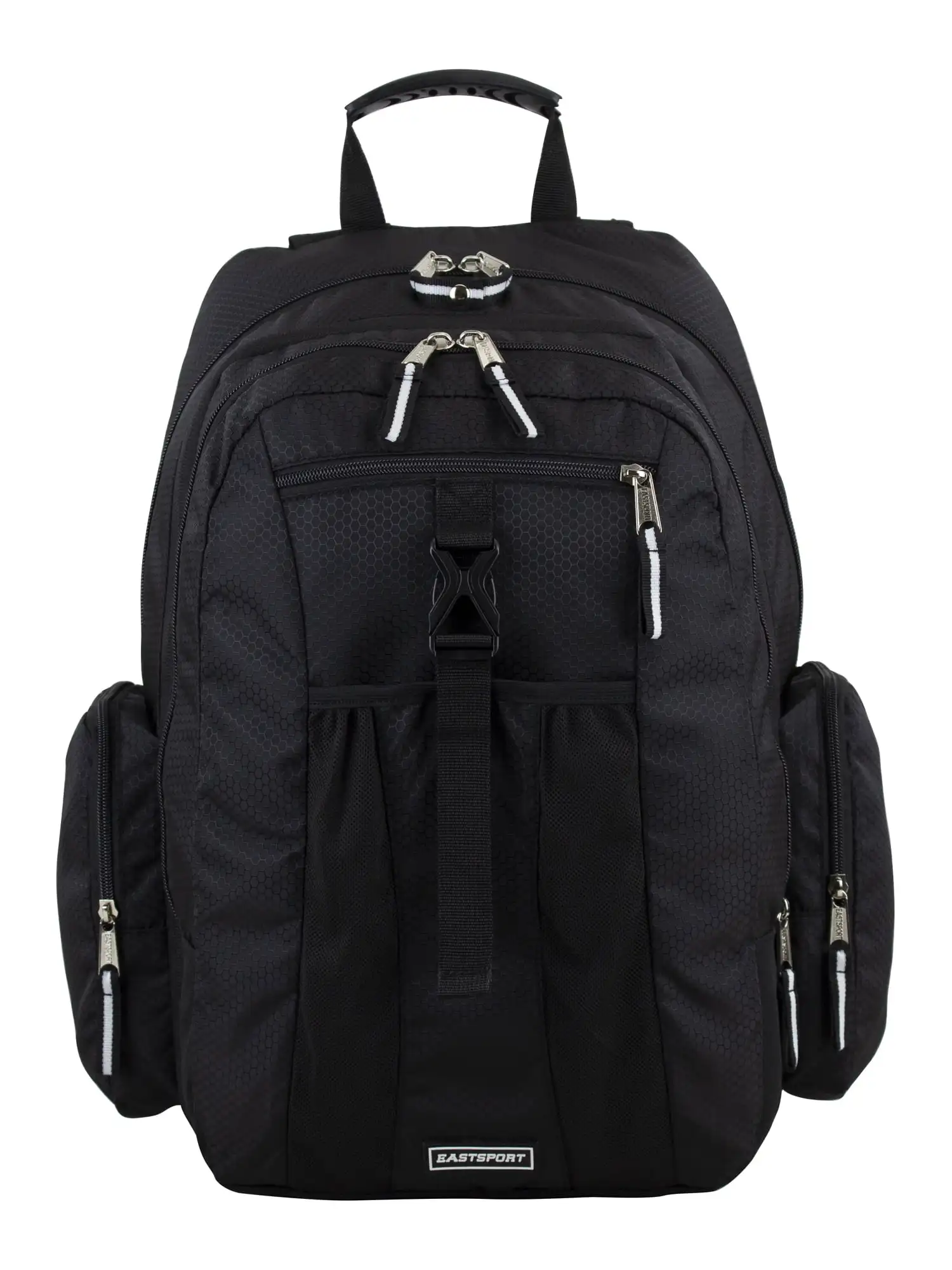 

Unisex 19 inch expandable recycled material backpack in black color