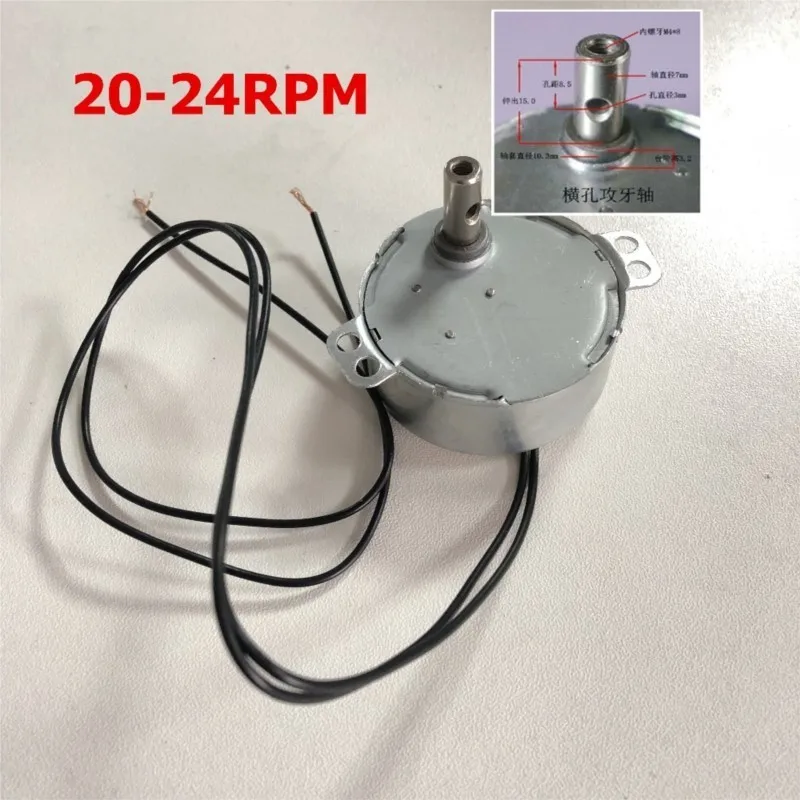 Permanent Magnet TYC-50(49) Model 0.8-1/2.5-3/5-6/8-10/10-12/15-18/20-24/30-36RPM Synchronous Motor 220-240VAC 4W 50/60Hz CCW/CW