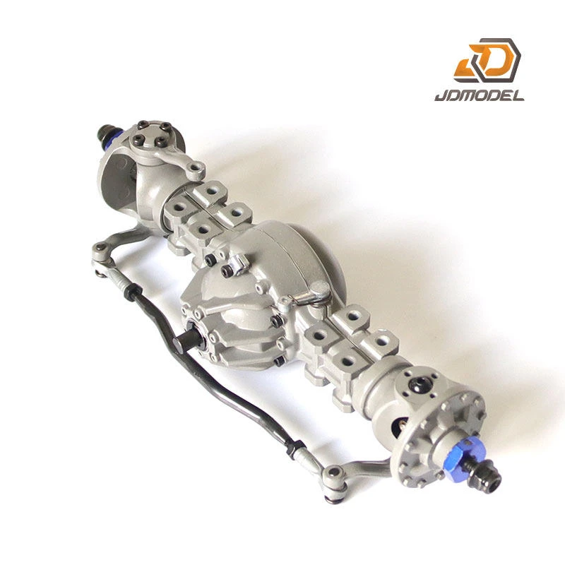 RC 1/14 Metal Front Axle with Differential Lock for Tamiya Hydraulic Excavator Loader Dump Truck for VOLVO Tipper DIY Parts