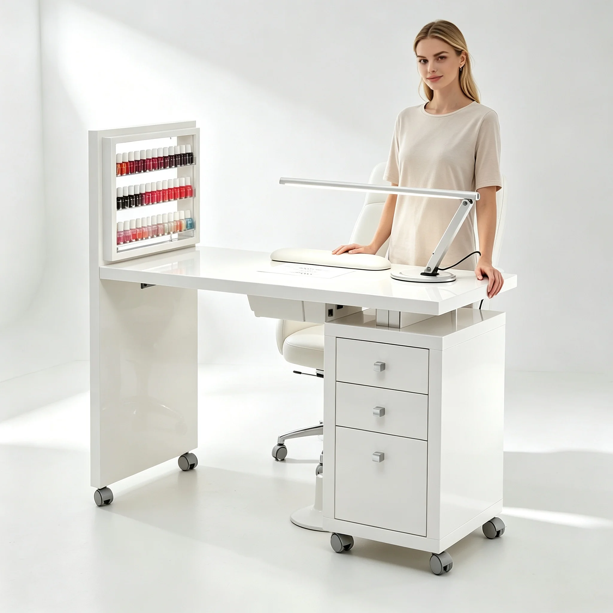 Mobile Manicure Table All-in-one Nail Desk Manicure Station All-in-one Nail Desk Manicure Station