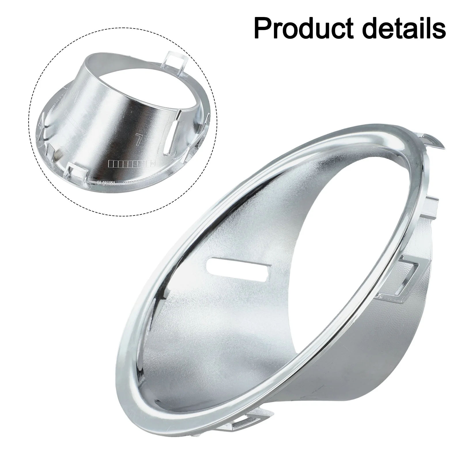 

10*10*5 Electroplating Accessory Chrome Finish Fog Lamp Accessory Light Fog Light Upgrade Chrome Finish Easy Installation Design