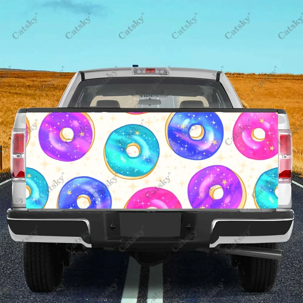 Galaxy Donut Custom Car Tail Trunk Protect Vinly Wrap Sticker Decal Auto Hood Decoration Engine Cover for SUV Off-road Pickup