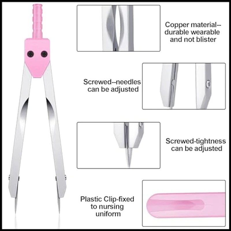 ECG Measuring Tool Set para Enfermagem, durável ECG pinças, Régua e Elaboração Electrocardiograma Divisor