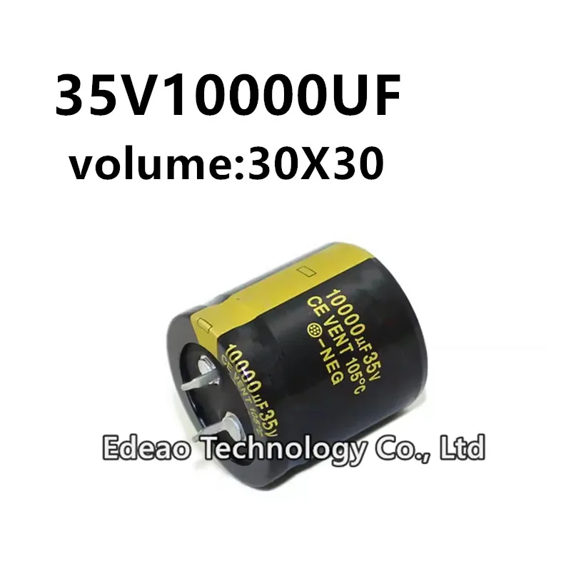 

2pcs/lot 35V 10000UF 35V10000UF 10000UF35V volume: 30X30 mm audio power amplifier inverter aluminum electrolytic capacitor