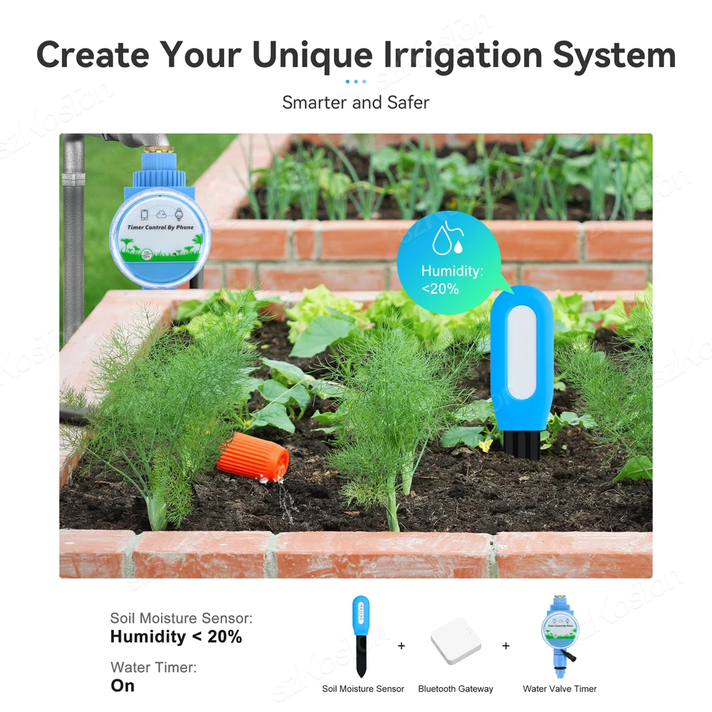 Tuya-Medidor de humedad del suelo inalámbrico BT 2 en 1, Monitor de temperatura del suelo de la planta, herramienta de medición de plantas en