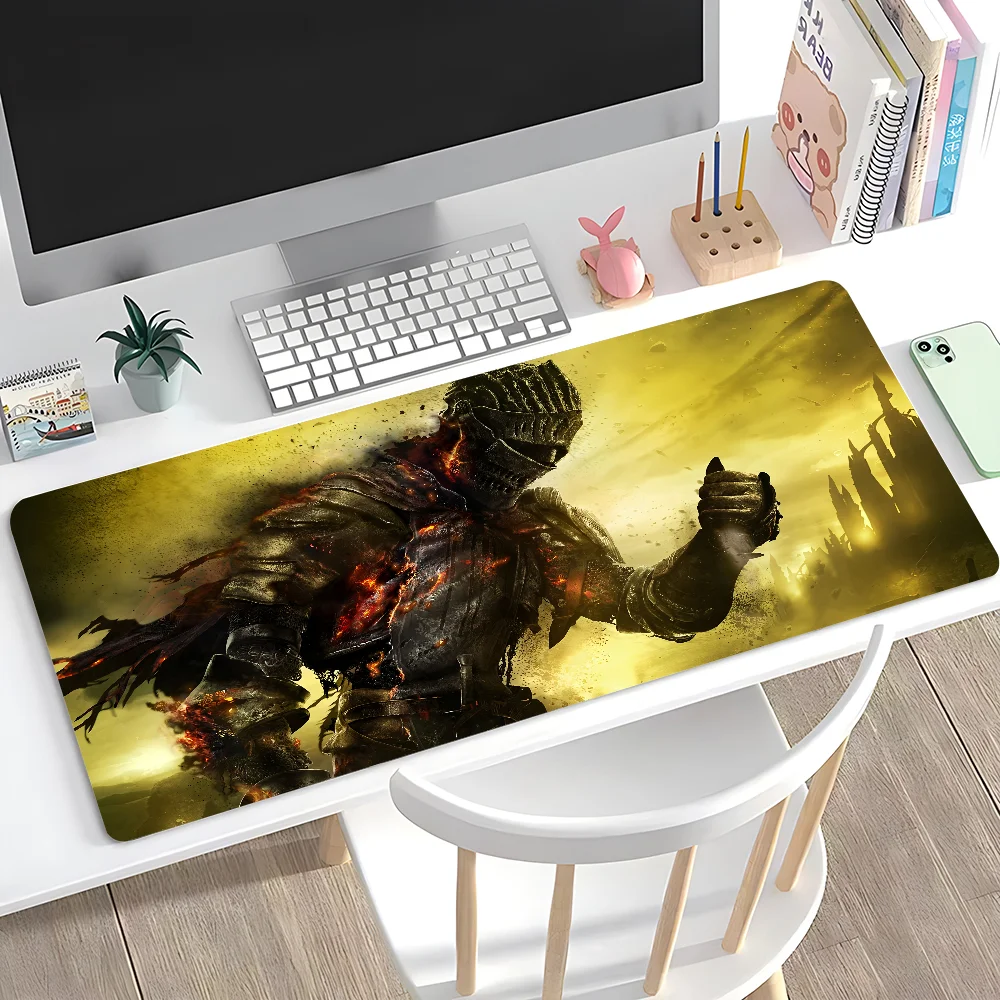 Game D-DarK S-Souls 3 Mousepad Large Anti-Slip Mouse Pad Stitched Edges Mat Durable Desk Laptop Gaming​ Keyboard Pad XXL