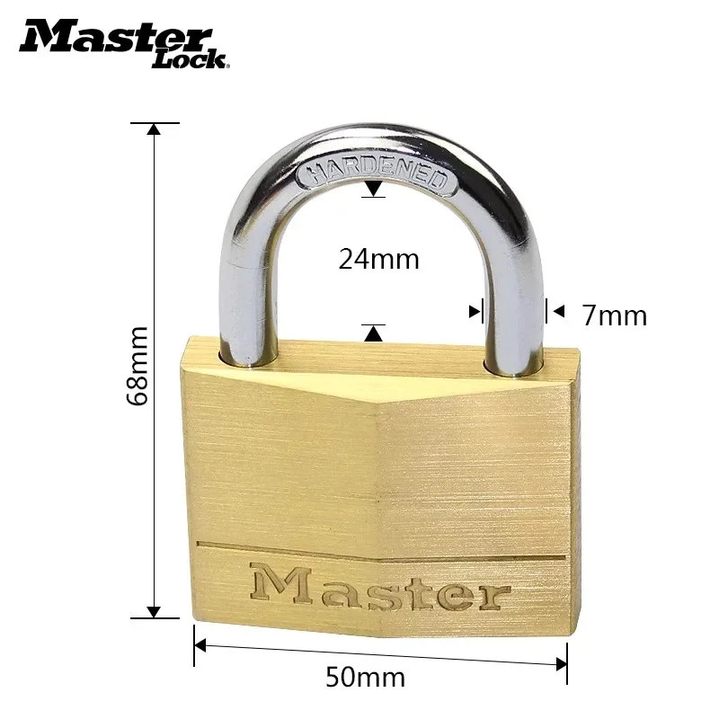 Master Lock Solid Brass Lock 150 Household Warehouse Door Padlock Same Flower