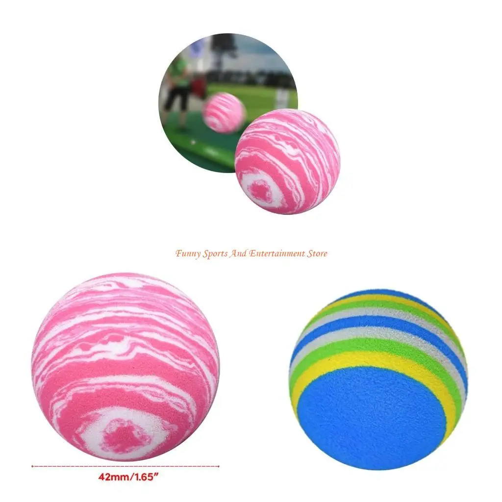 

C4DE Pack of 10 Golf Training Balls Golf Rainbow Balls Golf Practicing Balls Rainbow Foam Balls for Golf Swing Training Balls