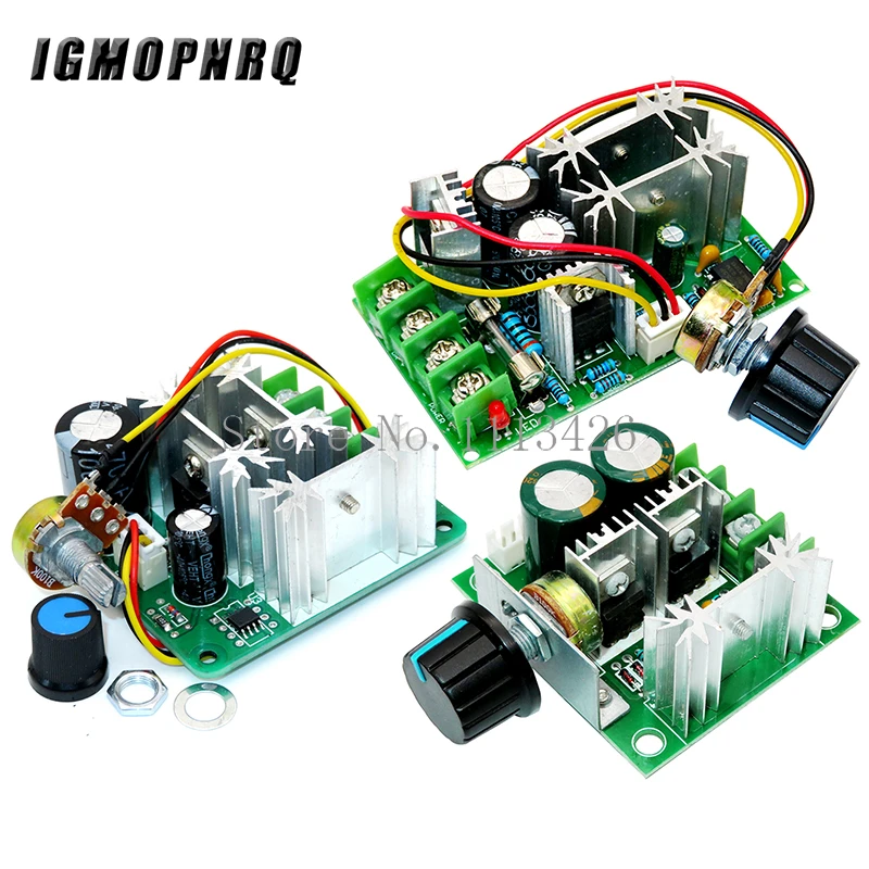 DC motor speed regulator 12V 24V 36V 48V 6-90V High power drive module PWM Motor speed controller 10A/15A/20A current regulator