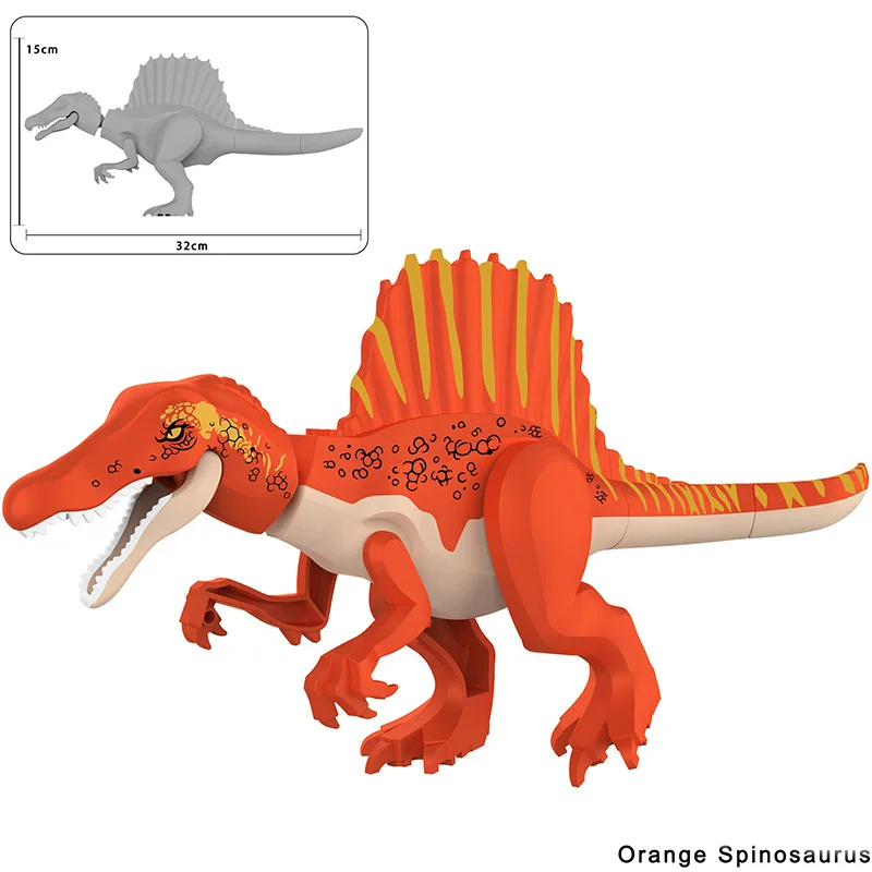 Jurassic Dinosaur World Large Spinosaurus Model Building Blocks Bricks Set DIY Jurassic Dino Park Assembly Toys For Boy Gifts - view 6