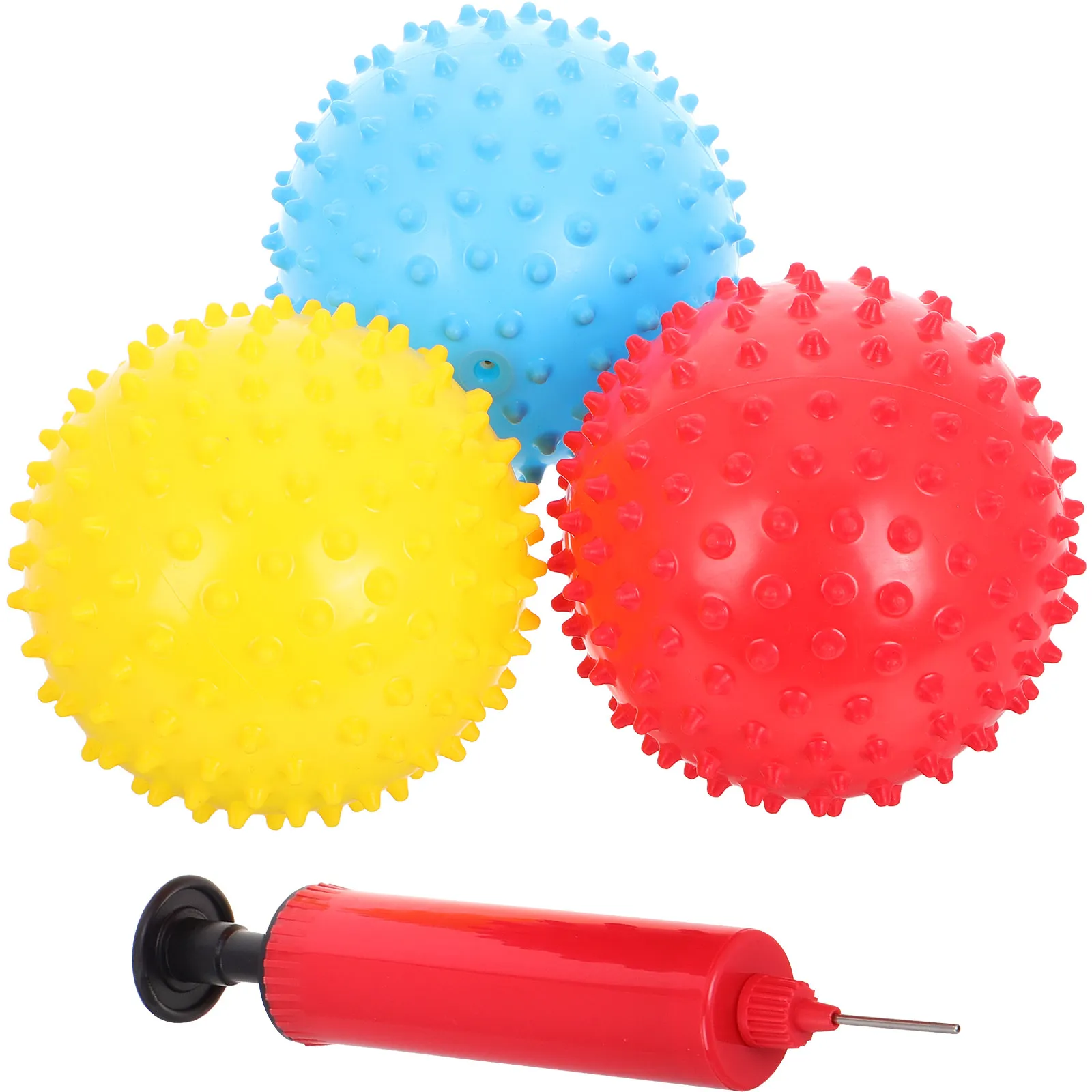 

6Pcs PVC Inflatable Sensory Balls for Kids Spiky Tactile Texture Vibrant Colors Enhance Motor Skills and Visual Perception
