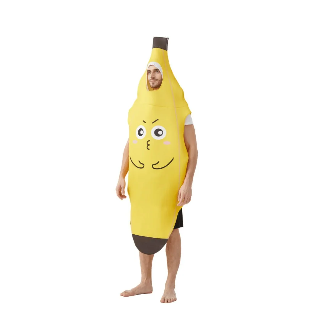 

Two-in-One Yellow Banana Peeling Costume Cute Funny Halloween Role-playing Clothes Women's Fashionable Fruit Themed Outfit