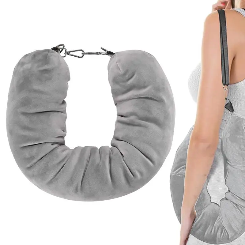 Stuffable Clothing Travel Neck Pillowcase Neck Pillow Portable Travel Neck Pillow For Travel With Refillable Support Cushion For