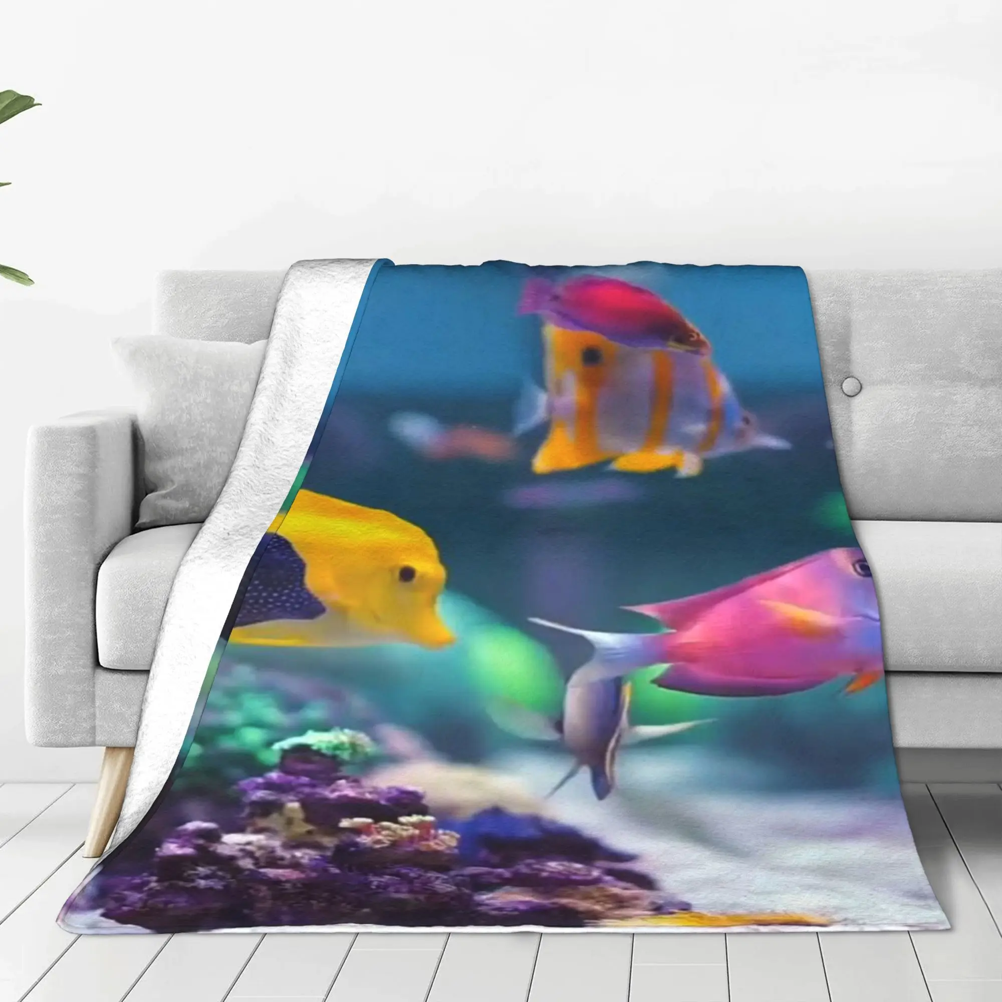 

Flannel Blanket Warm Soft Fluffy Adult Sofa Bed Throw Blanket for Living Room Comfortable Bedspread Outdoor Travel BL 126053