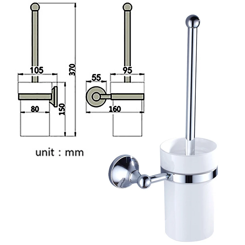 Juego de soporte de bronce para cepillo de baño, juego de estante de latón para WC, Taza de cerámica blanca, negra, dorada y cromada antigua