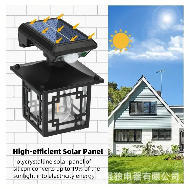 

Outdoor Super Bright Waterproof Multifunctional Lighting Solar New Human Body Induction Tungsten Wire Garden Landscape Garden