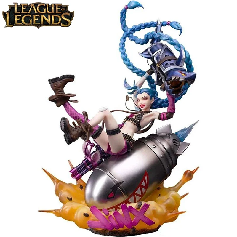 In Stock Genuine Original Myethos League of Legends Runaway Loli Jinx Action Anime Figure Collectible Model Dolls Ornament Gift