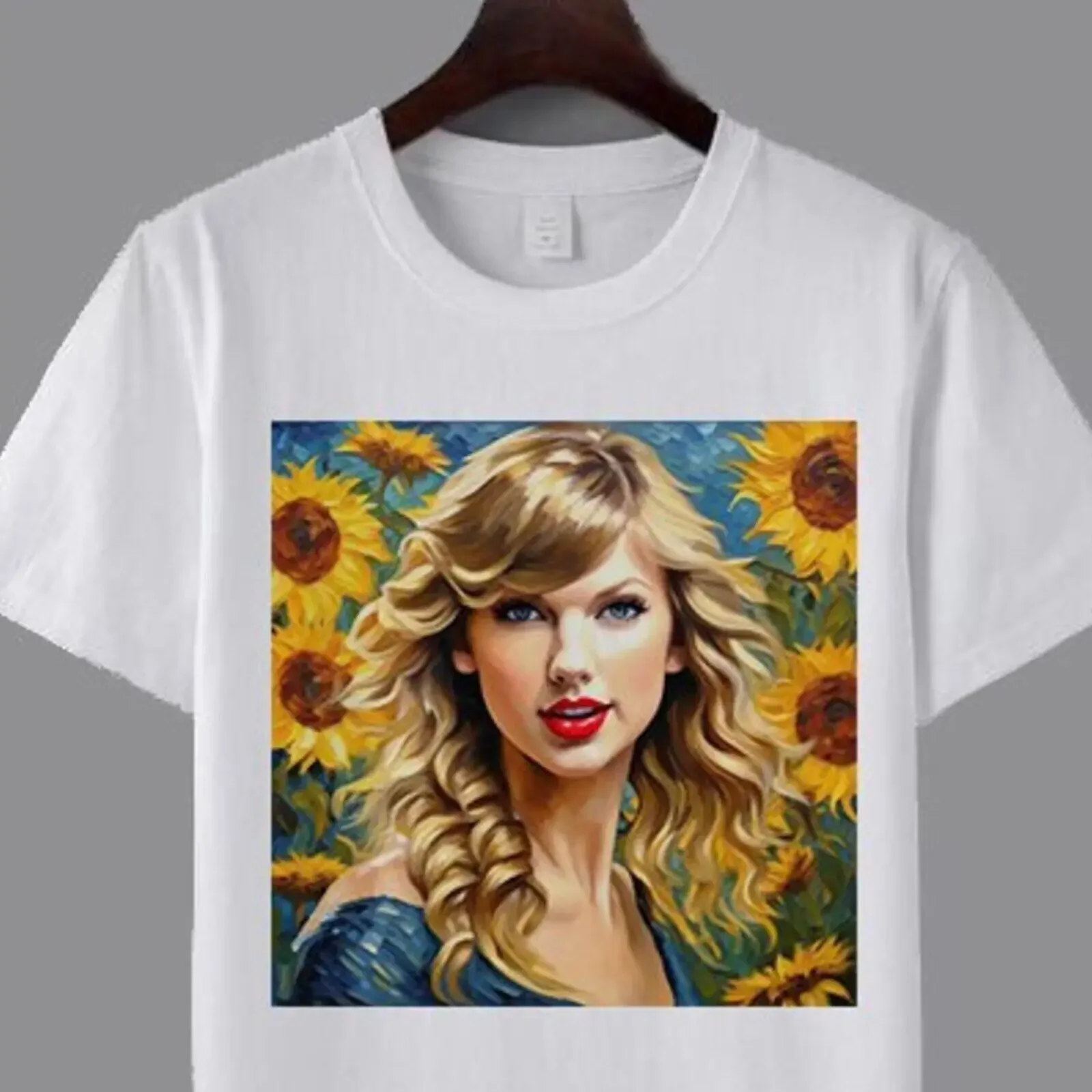 Tylor Swift Van Gogh background Tshirt , design tshirt , Graphic Tee , custom de