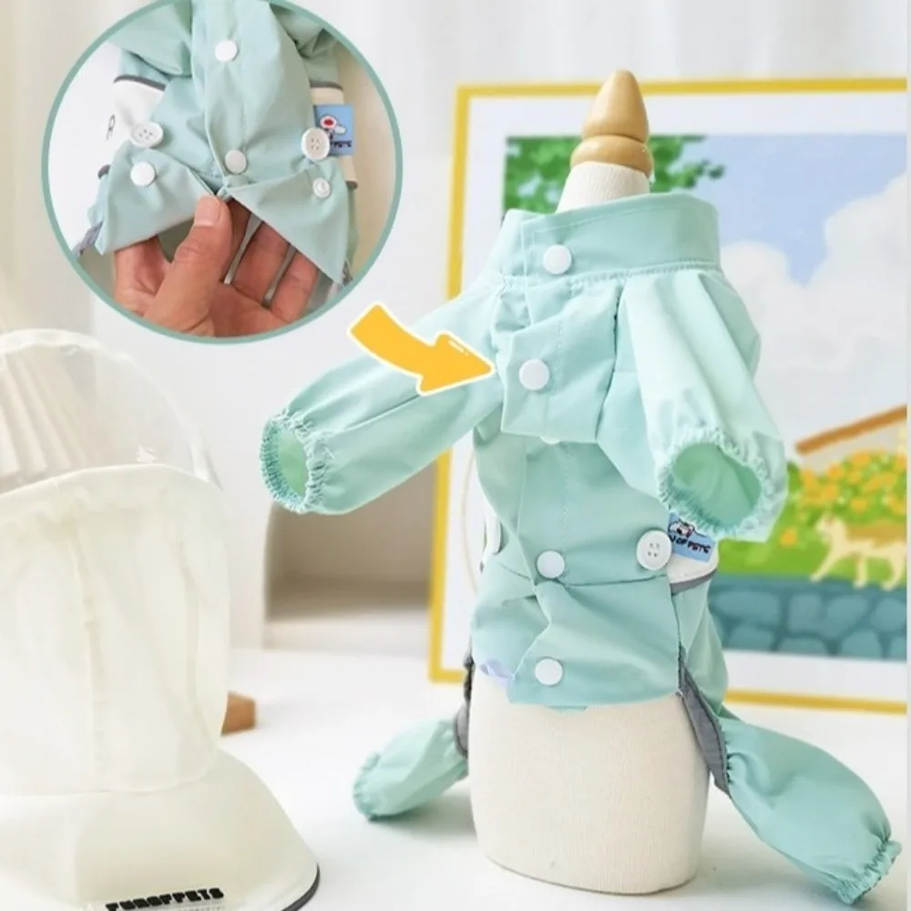 

Windproof Dogs Raincoat Adjustable Straps with D Ring Full Coverage Raincoat Antifouling Pet Waterproof Coat Pet Protection