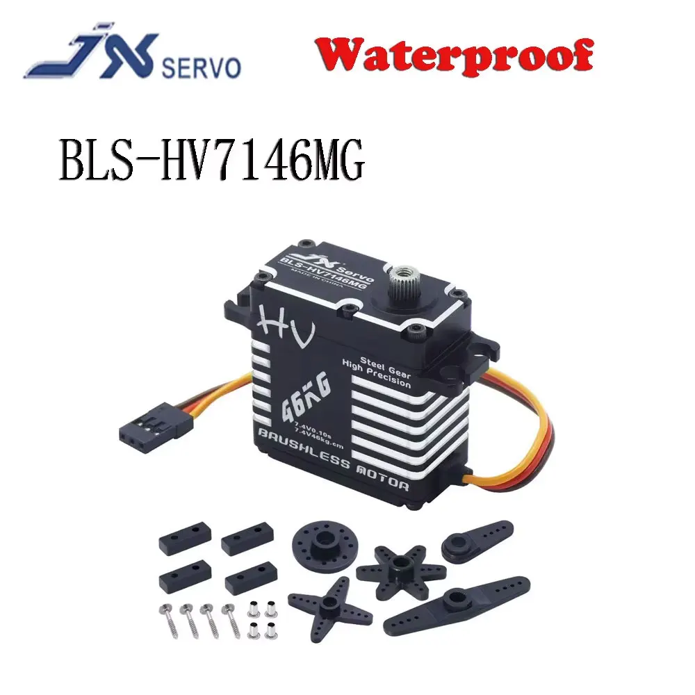 JX Servo BLS-HV7146MG 46KG Waterproof HV High-Precision Steel Gear Brushless Servo for RC Truck Crawler Car Helicopter Robot
