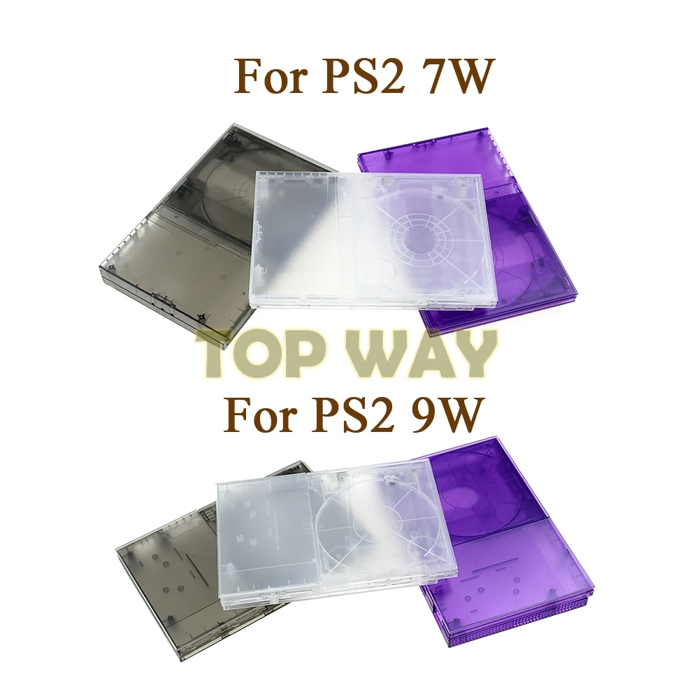 1set Protective Housing Case For PS2 7W 9W Transparent Matte Shell For PlayStation 2 Slim SCPH-7XXXX/SCPH-9XXXX Game Console
