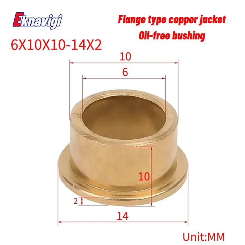 5 Stück Pulvermetallurgie-Öllager mit 6 mm Innendurchmesser, Stufenflansch und Kupferhülse – Detail 8