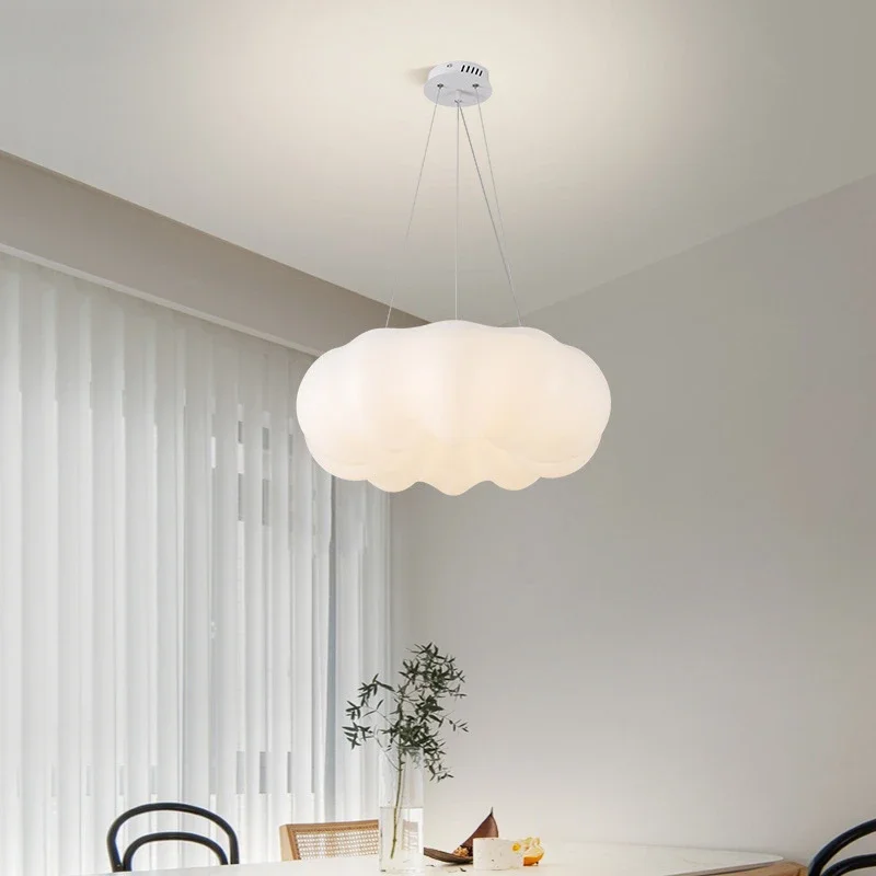 

Modern Bedroom Cream Wind Art Pendant Chandelier Kitchen Hanging Led Lights Dining Table Round Living Room Lamps Home-appliance