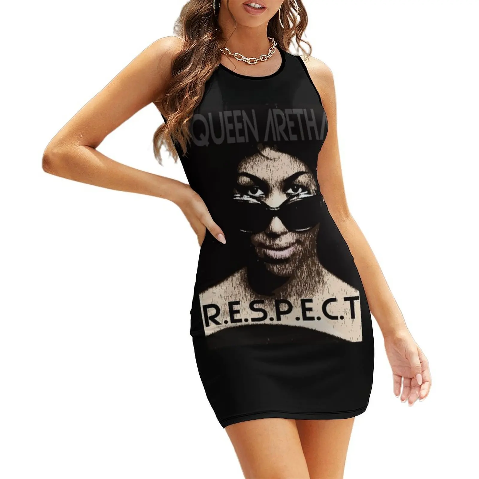 

Long live Queen Aretha Sleeveless Sundress dress for woman womans clothing Bridesmaid dress woman