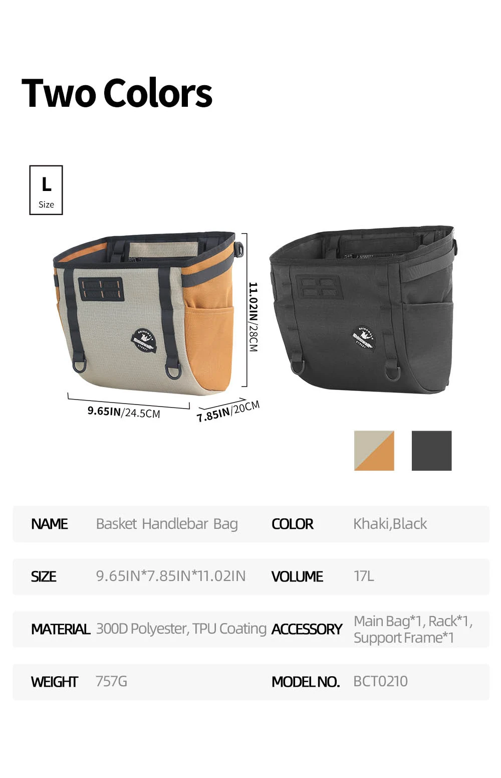 Rhinowalk Faltrad-Tasche Fahrrad-Lenkertasche – Detail 6