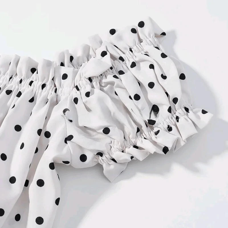 

Новое осеннее поступление, женская свободная футболка с принтом в горошек, удобный дышащий топ Faion