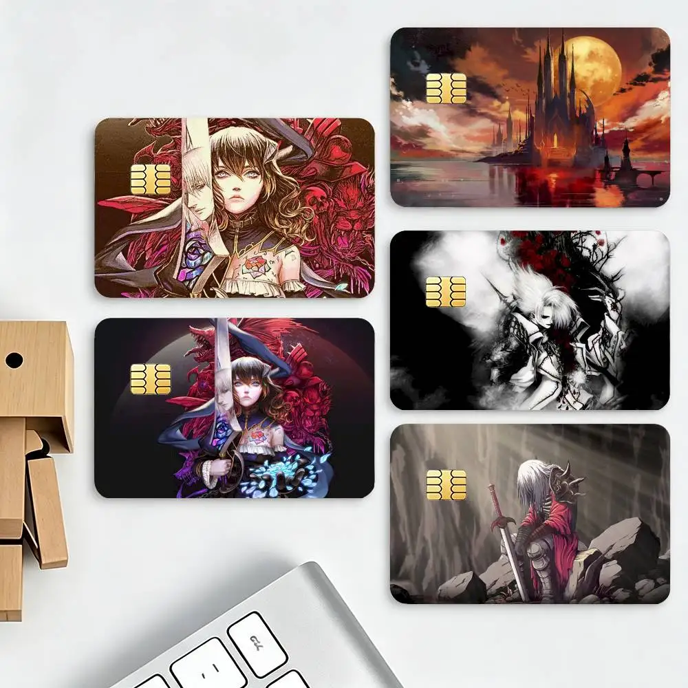 Game B-Bloodstained HD Credit Card Stickers Game Card Decal Small Chip Waterproof Sticker Gift Decor