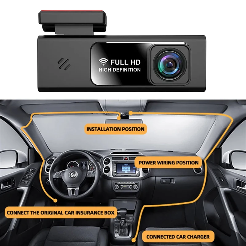 1080P Dash Cam Car DVR Camera Wireless WiFi App Dashcam Dash Camera Car Video Recorder Black Box