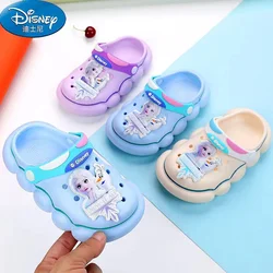 Disney Summer Kids Girls Sandals Cartoon Frozen Elsa Olaf Print Beach Shoes Children Princess Indoor Bath Slippers Toddler Shoes