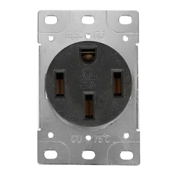 NEMA 14-50R  NEMA 14-50R Industrial Receptacle  US Standard Industrial 4 Hole Power Outlet PA66 Plastic Shell 50A 125V/250V