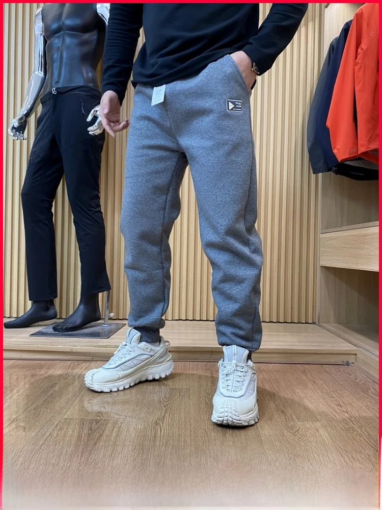 

Мужские спортивные брюки для активного отдыха с флисовой подкладкой, длинные, теплые, для осени и зимы