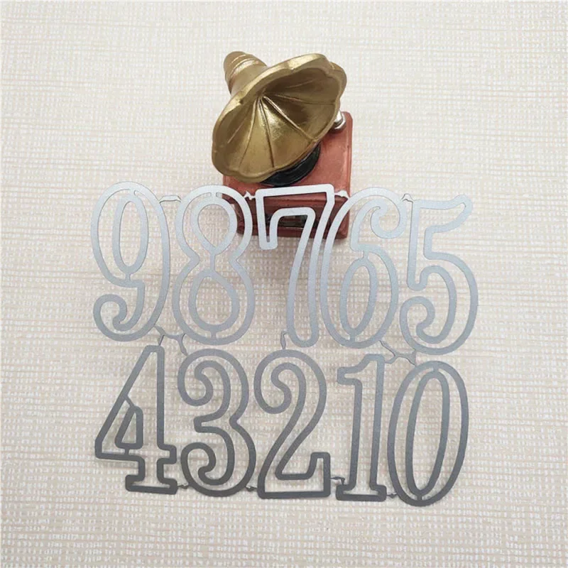 0-9 Numbers Metal Cutting Dies Stencils Big Digital Set Die Cut DIY Embossing Scrapbooking Paper Cards Crafts Christmas 2021