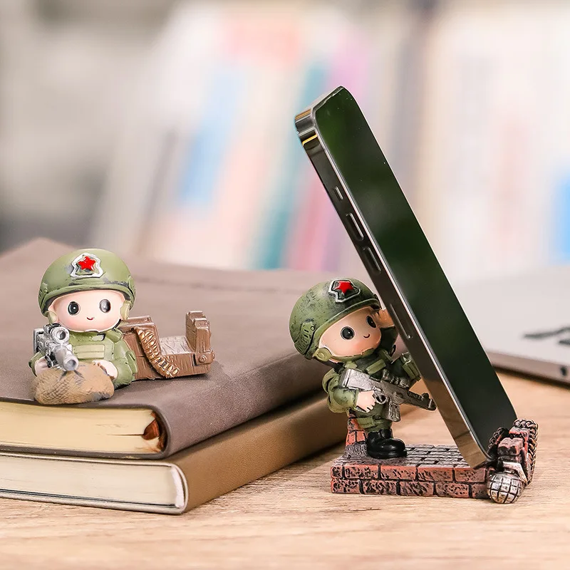 かわいいデスクトップオーナメントスタンドギフト、クリエイティブでキュートな新作ギフト、樹脂工芸品、オフィスデコレーション、iPhone 17/16対応の携帯電話スタンド