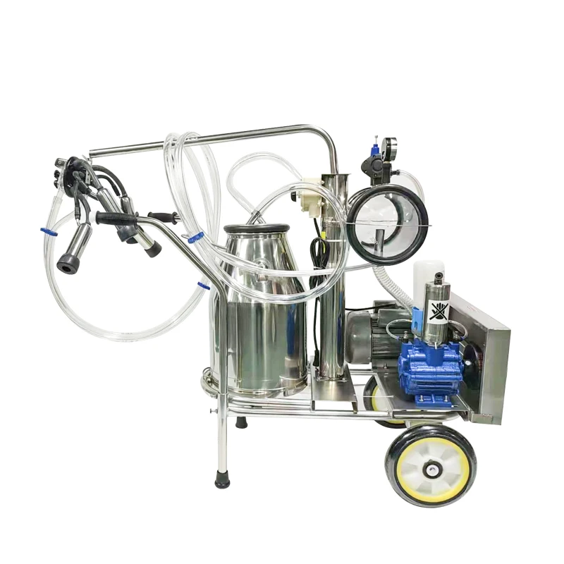 

Single Bucket Vacuum Pump Portable Cow Milking Machine