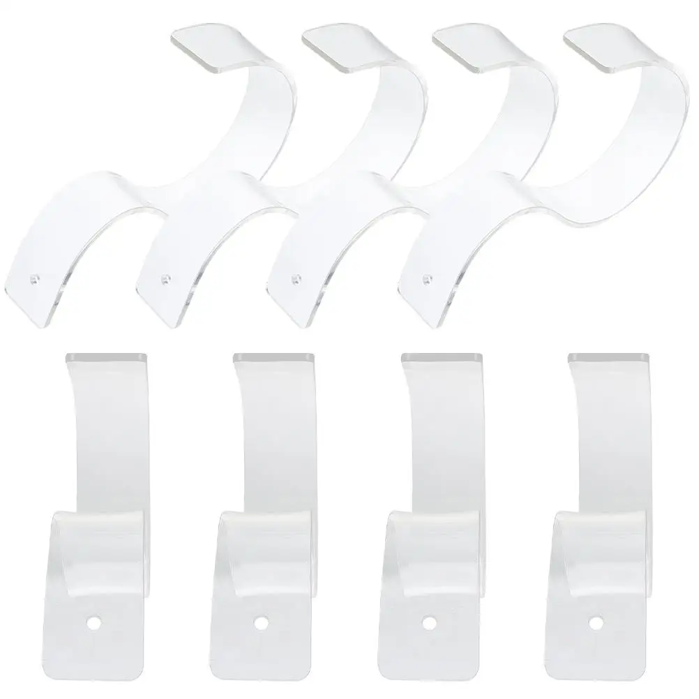 

8pcs Acrylic Rack Transparent Belt Acrylic Holder Storage Organizer Smooth For Belt Display Stand Home Mall Shop Shelf