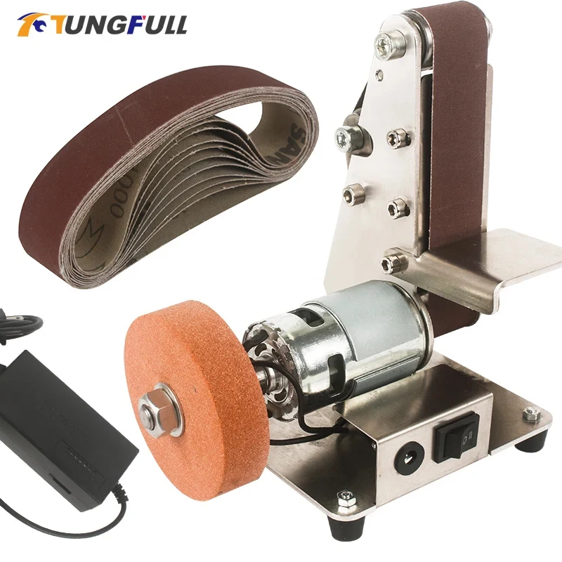 Electric Belt Machine Sander Sanding Grinding Polishing Machine 110V-240V Abrasive Belts Grinder DIY Polishing Cutter Edges