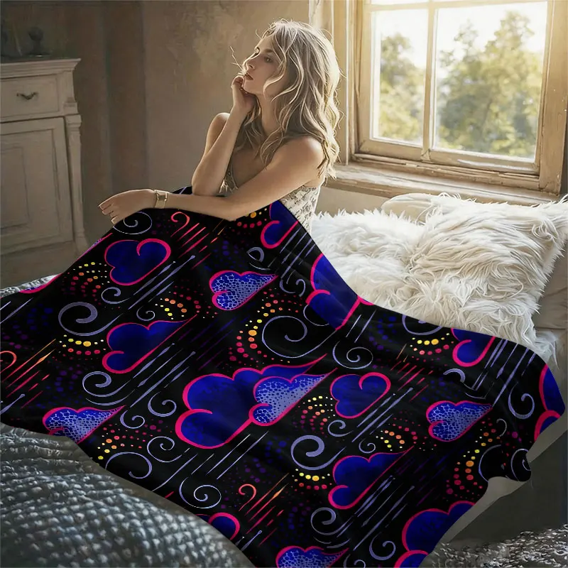 Magical Night Clouds Flannel Blanket Warm Soft Halloween Christmas Decorative Couch Warm Cozy All-Season Gift