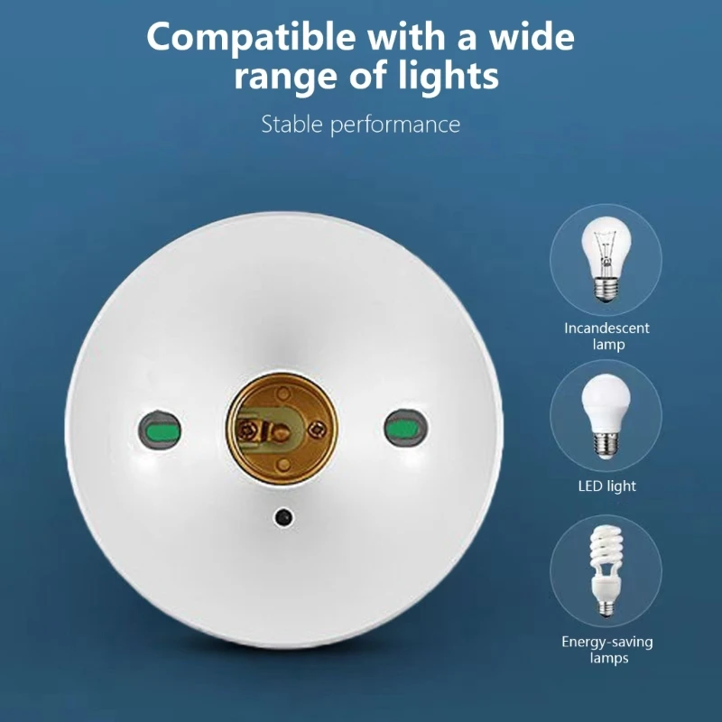 Y1UB AC110-220V Base lâmpada LED E27 Suporte para lâmpada Solução iluminação eficiente para casa