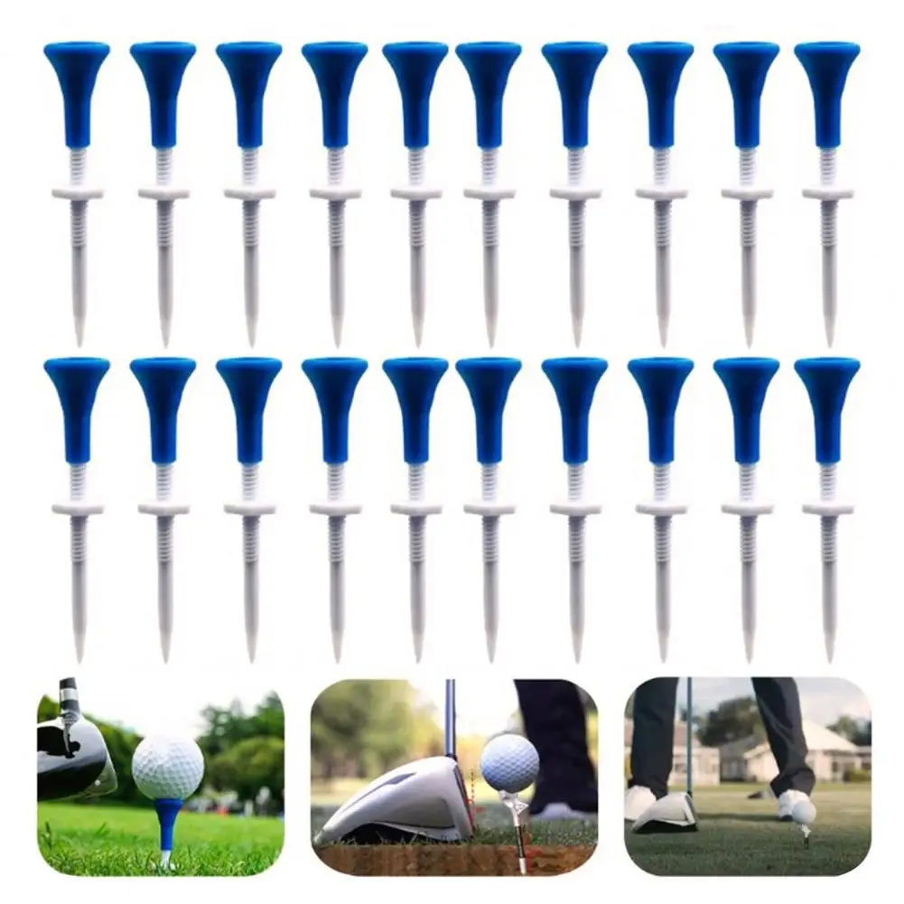 Anti-slip Golf Ball Support Golf Tee Kit Adjustable Height Golf Tee Set with Sharp Tip Ball Holder Spike for Indoor/outdoor