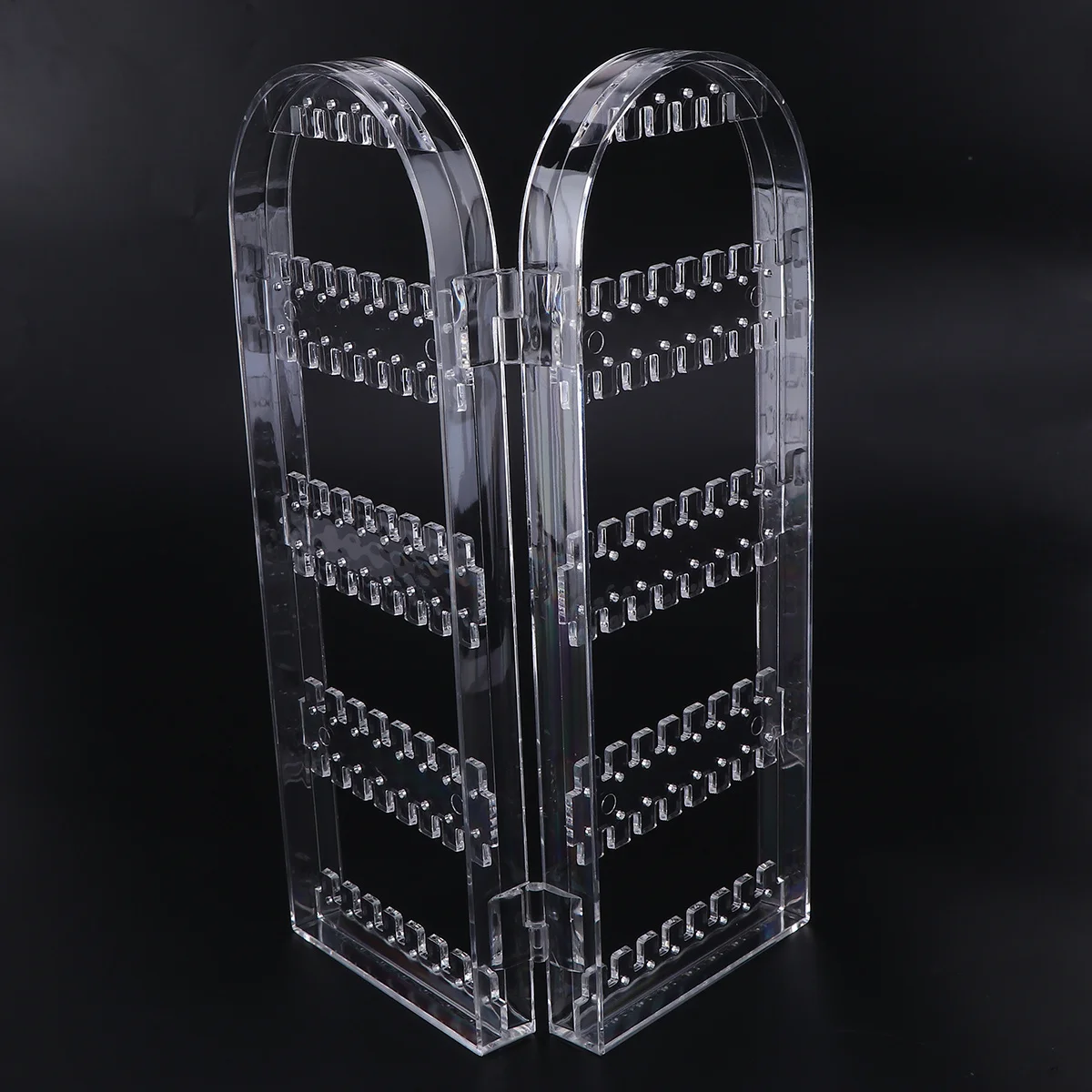 

1Pcs Door Style Foldable Jewelry Rack Acrylic Earrings Organizer 5 Tiers Jewelry Holder Stand for Rings Earring Display