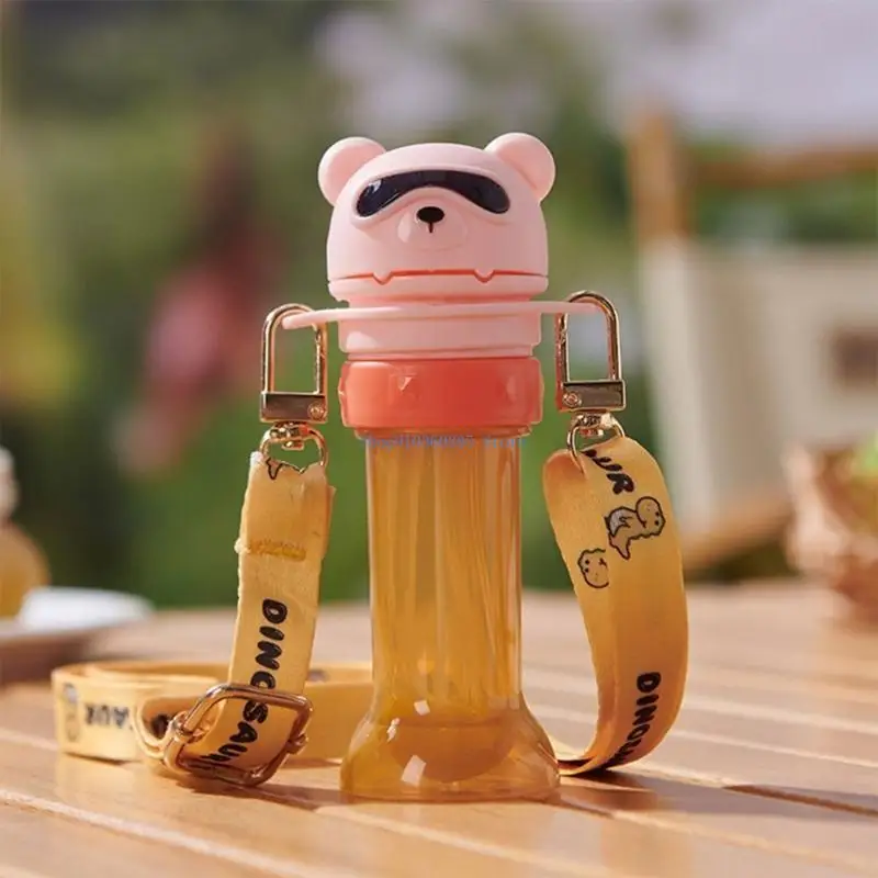 

K9FF Lovely Bear Cup Lid Sip Cover for Toddlers Drinking Water Bottle Turn Caps Baby Detachable Straw Lid