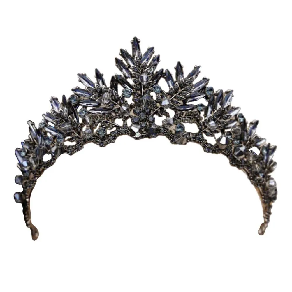 Vintage Baroque Crown Alloy Headdress Bridal Tiara Hairband for Women Queen Bridal Wedding Party Headpiece Hair Accessories